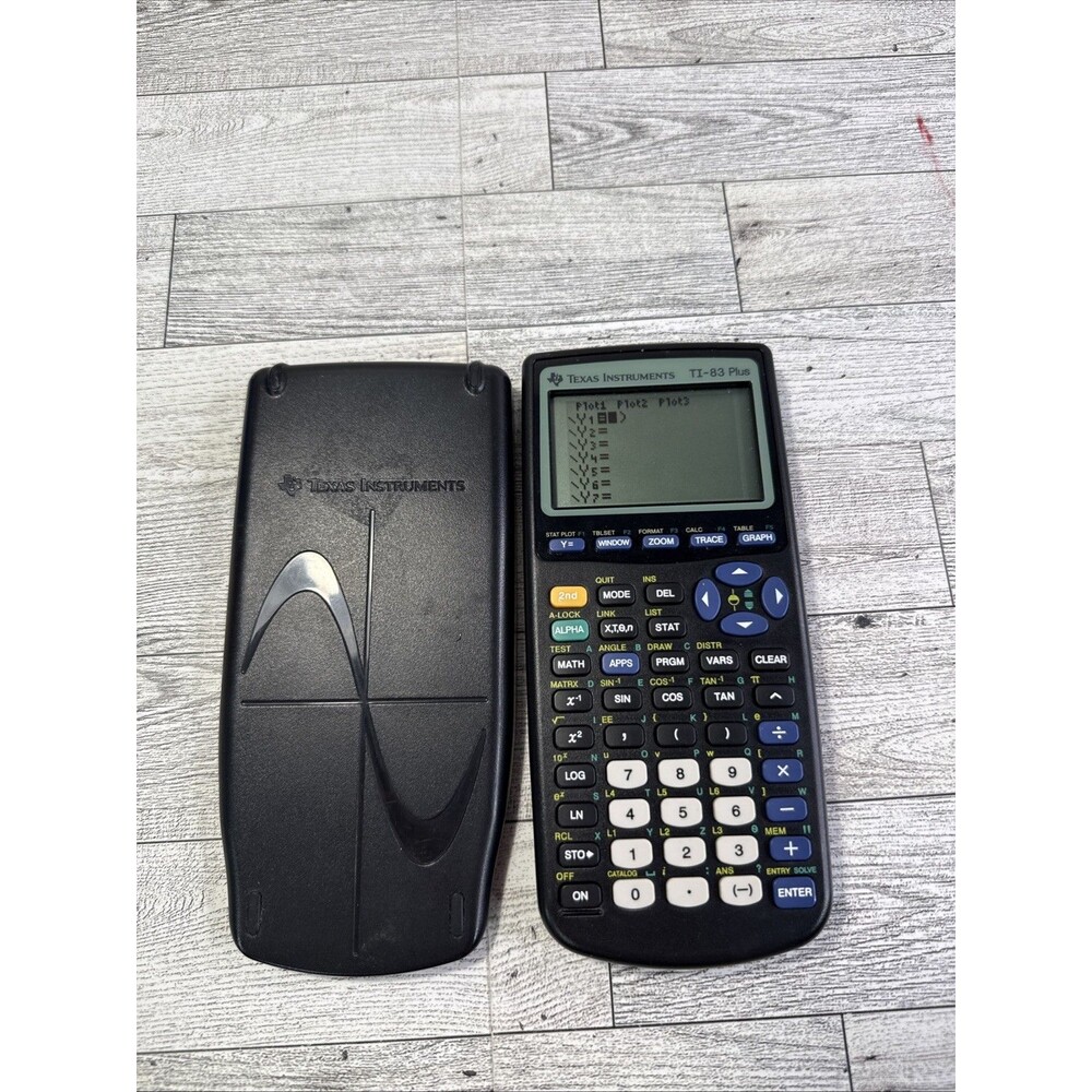 Texas Instruments TI-83 Plus Graphing Calculator Tested & Works w/ Slide Cover